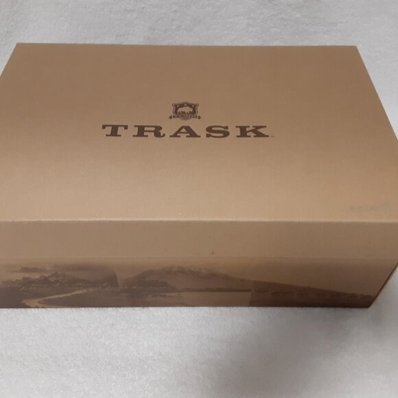 TRASK HUNTER MEN GREEN SUEDE DARK BROWN STEER LEATHER SLIP ON SHOES 11M - Picture 2 of 16